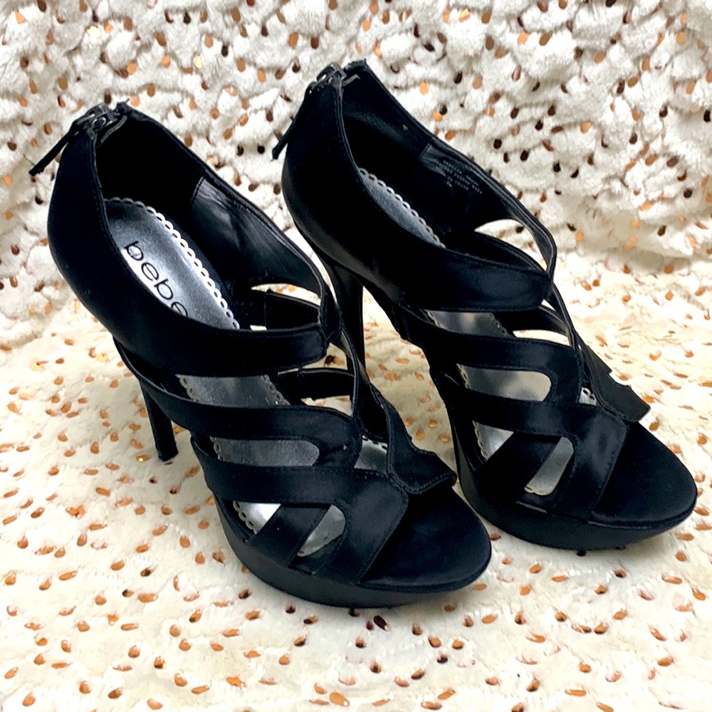 Bebe Satin High Heels